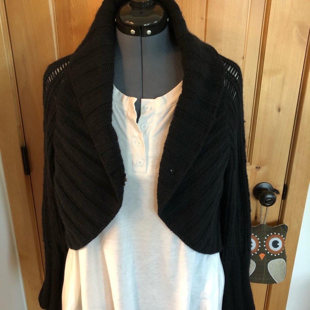 Unique Cashmere Sweater/ Shrug - L